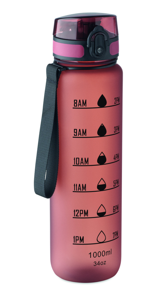 Logo trade promotional products image of: Sports water bottle RPET 1L